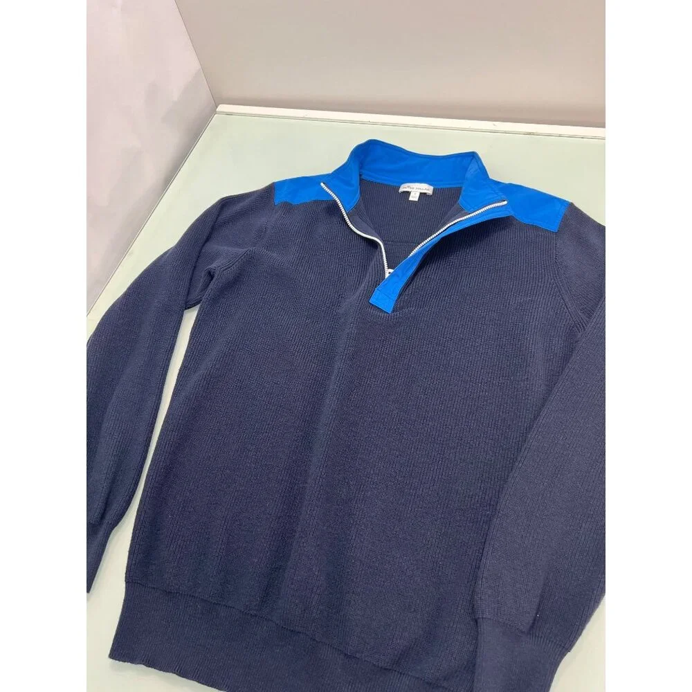 Peter Millar Crown 1/4 Zip Golf Jacket Sweater Pima Cotton Wool Pullover Small S